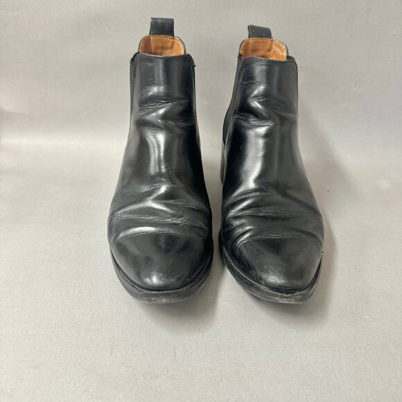 Everlane The Heel Boot block heel ankle smooth leather bootie in Black size 11 - Picture 4 of 16